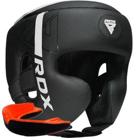 Шлем боксерский RDX F6 KARA Matte White L (капа в комплекте)