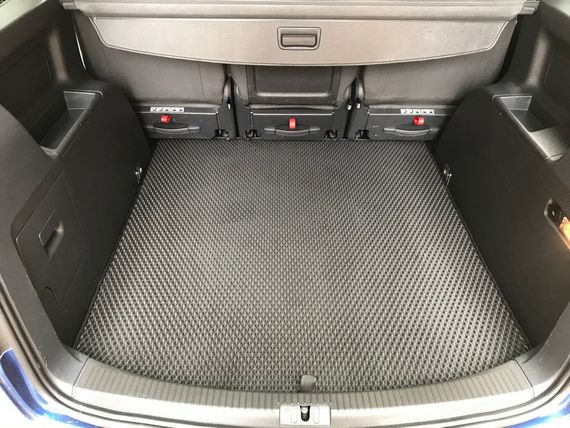 Коврик багажника (EVA, 5 мест, черный) для Volkswagen Touran 2003-2010 гг | Зображення 4