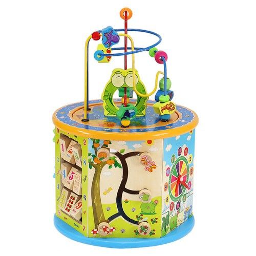 Деревянный развивающий куб, сортер, бизиборд, мультибокс 8 в 1 Kruzzel 22429 | Зображення 6