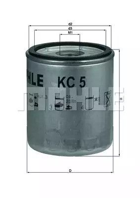 Фільтр паливний MAHLE/KNECHT Komatsu, MAHLE/KNECHT (KC5) | Зображення 1