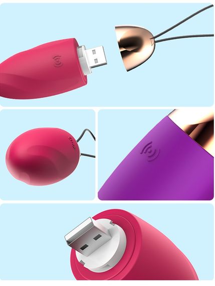 Віброяйце вагінальне "USB EGG", колір яскравий рожевий, 10 режимів вібрації sexstyle | Зображення 4