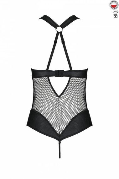 Сітчастий боді з халтером Passion Amanda Body L/XL, black sexstyle | Зображення 6