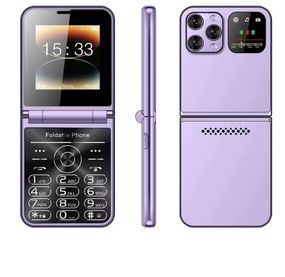 Кнопочный мобильный телефон раскладушка AIEK I16 Max на 4 сим карты Phiolet