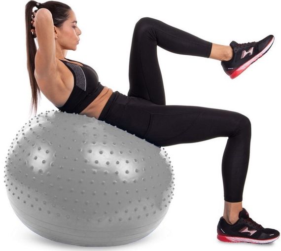 М'яч для фітнесу EasyFit 85 см сірий (EF-3013-GY) | Зображення 1