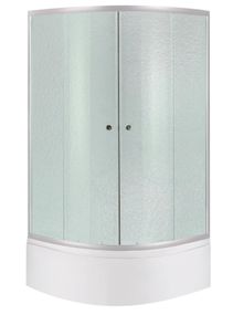 Набір Lidz Душова кабіна Latwa SC80x80.SAT.HIGH.FR напівкругла, скло Frost 4 мм + Душовий піддон Kapielka ST80x80x41, з панеллю