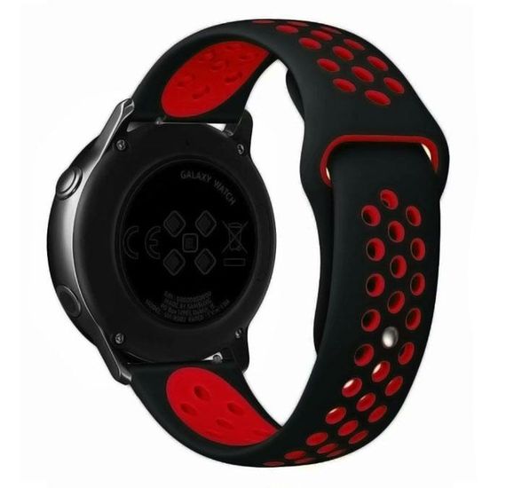 Спортивний ремінець Primo Perfor Sport годинника для Samsung Galaxy Watch Active / Active 2 - Black&Red | Зображення 1