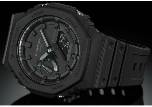 Чорні полімерні чоловічі наручні годинники Casio оригінал Японія G-Shock GA-2100-1A1ER з полімерним ремінцем | Зображення 1