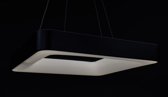 Люстра світлодіодна підвісна LED світильник для квартири на стелю лед з пультом 27552 Чорний 25-90х48х48 см. | Зображення 4