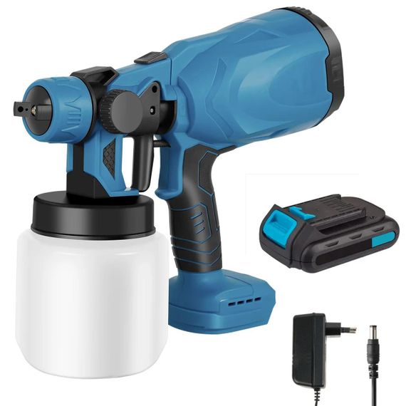 Краскопульт электрический на 800мл, с регулировкой ширины + аккумулятор 24V / Аккумуляторный краскораспылитель