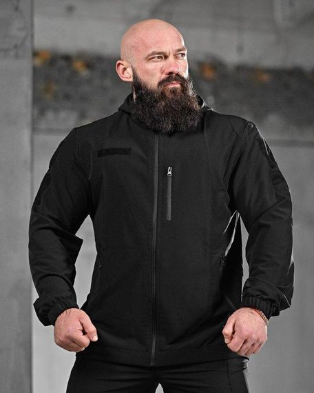 Летний эластичная тактический костюм agony черный НП4880 | Зображення 3