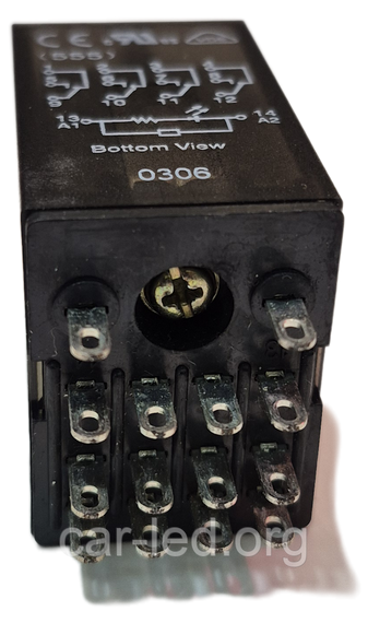 BTR-4453(18F)-4 РЕЛЕ (220VAC) струм-5A / контакти-4С + тестова кнопка | Зображення 1