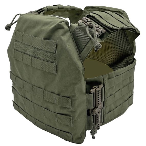 Плитоноска Plate Carrier зі швидким скиданням Cordura 600 D Олива (olive)