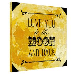 Картина на полотні Love you to the moon and back 50х50 см (H5050_LV046)
