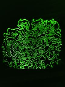 Акриловий світильник-нічник Зірки Сейлор Мун зелений tty-n000892