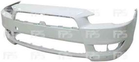 Передний бампер Mitsubishi Lancer X (10) 07-12, грунт, с отв. под спойлер (FPS) 6400B916WA