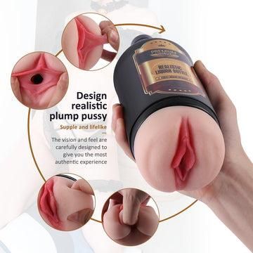 Мастурбато-вагіна пляшка "Vagina Realistic Wine Bottle" без вібрації тілесний Sex Aura | Зображення 6