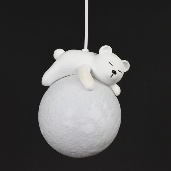 Люстра підвісна на 1 лампочку 27607 Білий 25-150х14х14 см. | Зображення 1