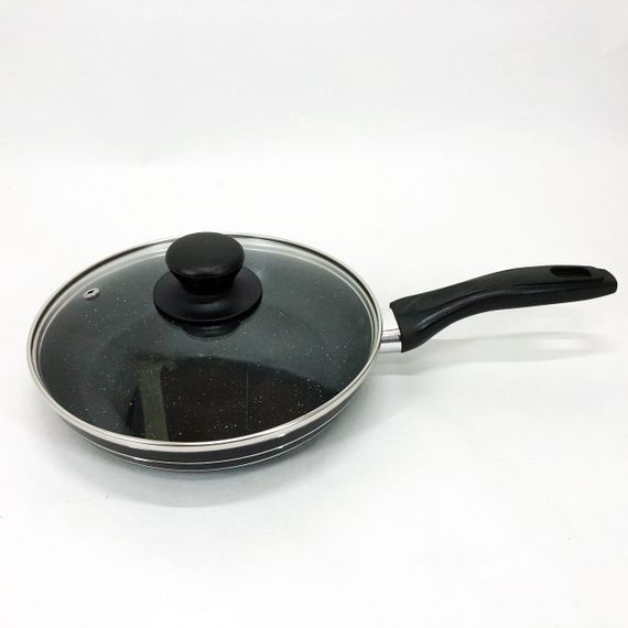 Сковорода з кришкою та антипригарним покриттям UNIQUE UN-5162 20 см, Сковорода фірмова для приготування | Зображення 5