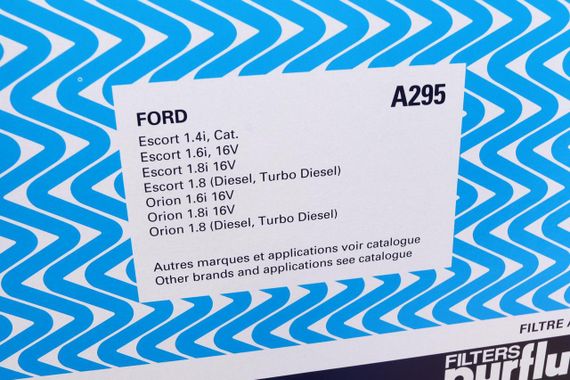 Фільтр повітряний Ford Escort Orion Fiesta 1.3-1.8i TD 83-05 A295 | Зображення 3
