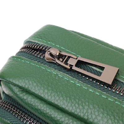 Сумка Vintage Жіноча прошита ромбами на лицьовій стороні з натуральної шкіри Зелена (22635) | Зображення 1
