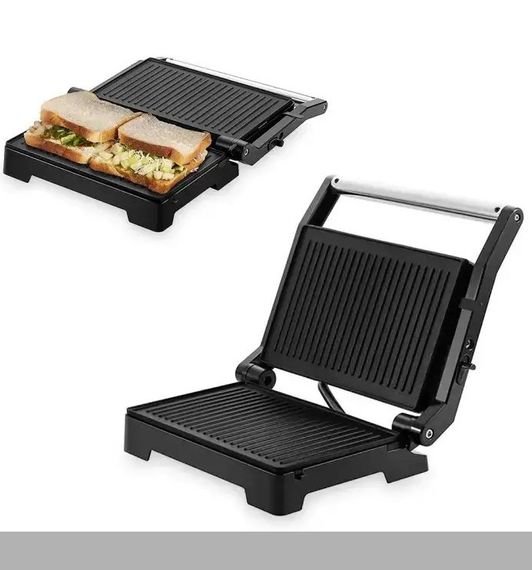 Електричний контактний гриль з ребристою антипригарною поверхнею Domotec MS-240 (47531-240_568)