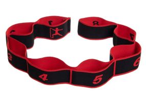 Еспандер стрічковий EasyFit HARD (H) 90х5 см гумка з петлями для розтяжки, фітнесу та тренувань Червоний (EF-1684-R)