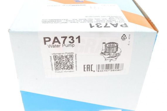 Помпа воды Skoda Octavia VW Caddy Golf 1.9TDI SDI 96-05 19z R B 7 лоп h шківа=28.9mm d імп=64mm  PA731 | Зображення 7
