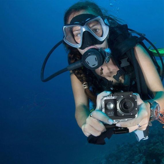 Водонепроникна спортивна екшн камера FULL HD 1080p, A7, ACTION CAMERA / Екшн камера на шолом з набором кріплень та боксом | Зображення 1