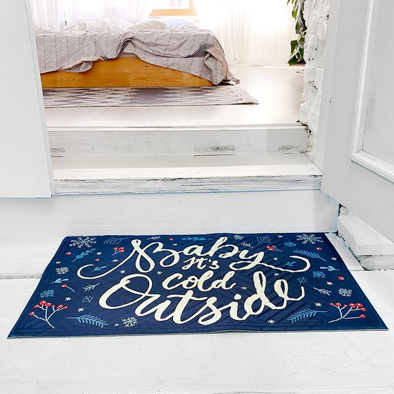 Килимок придверний з принтом Baby, it’s cold outside 45x75x0,4 см | Зображення 1