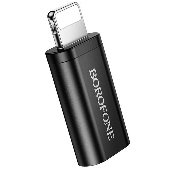 Переходник Borofone BV26A Lightning Male to Type-C Female USB2.0 Black | Зображення 4