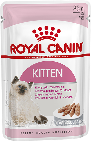 Вологий корм для кошенят Royal Canin Kitten in loaf паштет 85 г 41450011