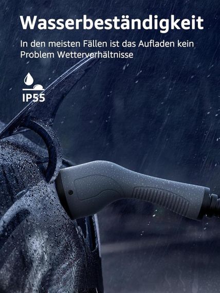 Кабель зарядки для електромобіля Type 2 11 кВт 16A 5 метрів, 3 фази, зарядний EV кабель Тип 2 для електрокара Mode 3 трифазний | Зображення 5