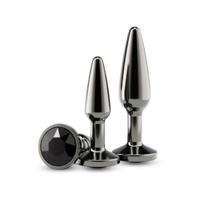 Набір анальних пробок NS Novelties Rear Assets - Tapered Trainer Kit - Gunmetal - Black Sex Aura