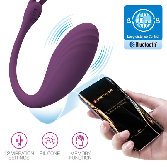 Вібратор - Pretty Love Catalina Stimulator Dark Purple (App) Sex Aura | Зображення 1