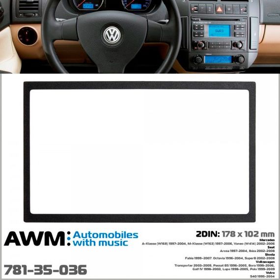 Переходная рамка для автомобилей Mercedes, Volkswagen, Skoda AWM 781-35-036 | Зображення 1