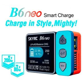 Зарядний пристрій SkyRC B6neo 200W/80W універсальний зарядний пристрій для радіокерованих моделей FPV дронів
