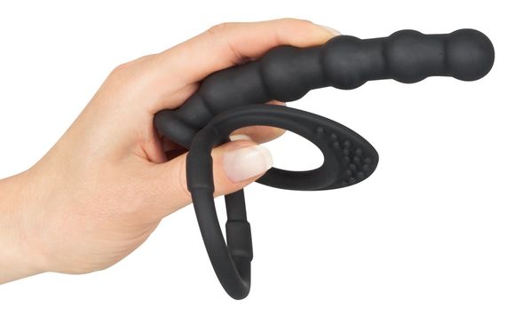 Насадка для подвійного проникнення - Black Velvets Cock & Ball Ring | Зображення 4