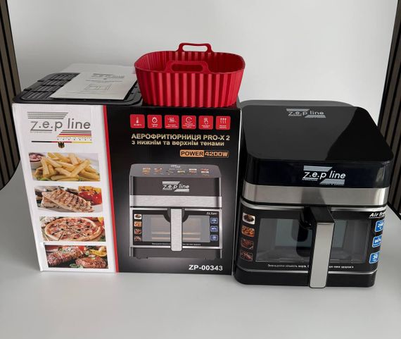Мультифункціональна аерофритюрниця Zepline ZP-00343 на 13 л 4200 Вт на 12 програм з віконцем | Зображення 1