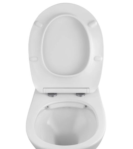 Унітаз підвісний безобідковий Kroner Oker WHI533536 RIMLESS з сидінням (KO533536WHIR) (CV033120) | Зображення 4