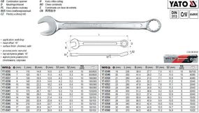 Ключ комбинированный М=30 мм l=350 мм YATO Польща YT-0359