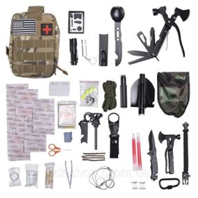 Туристический набор инструментов для выживания 21х15х12 см походный набор с аптечкой и лопатой Lugi HP-D-5