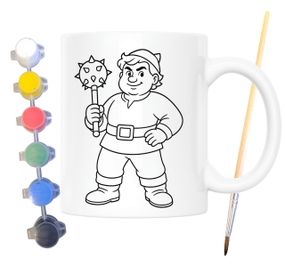 Набір для творчості кружка розмальовка Котигорошко (за мотивами народної казки) 330 мл біла (КР0181)