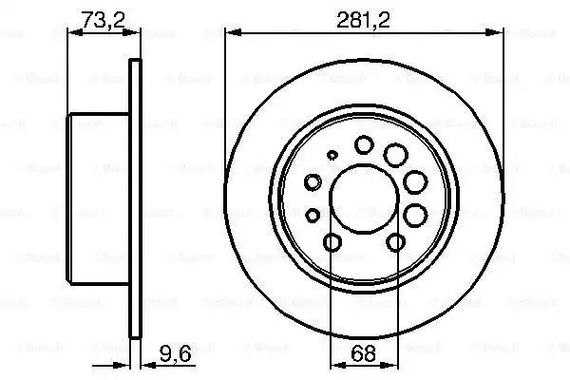 Диск гальмівний VOLVO 940, BOSCH (0986478143) | Зображення 4