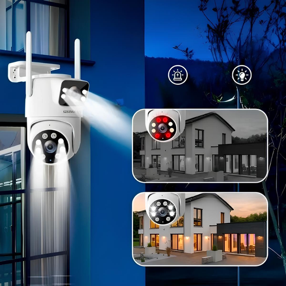 Беспроводная поворотная WiFi камера SZSINOCAM TY-Q2 O-KAM Pro / Внешняя камера видеонаблюдения | Зображення 4
