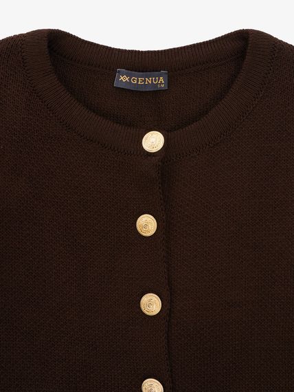 Кардиган однотонний жіночий GENUA G01109-0005 S/M Коричневий shop (2000999550447) | Зображення 1