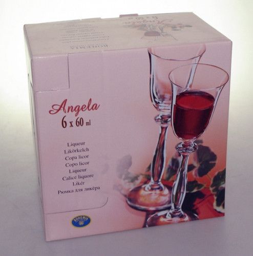 Набор рюмок для водки Bohemia Angela 60 мл 6 шт стеклянные 40600/060 | Зображення 2