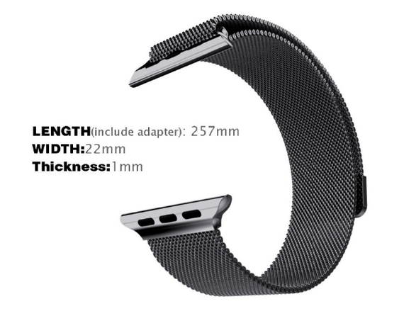 Міланський сітчастий ремінець Primo для Apple Watch 42mm / 44mm / 45mm - Black | Зображення 3