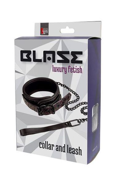 Нашийник з повідцем BLAZE COLLAR AND LEASH PURPLE Sex Aura | Зображення 1