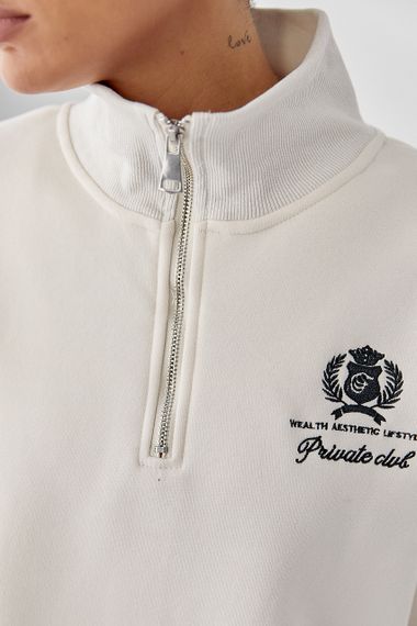 Утеплений спортивний костюм із джогерами та світшотом - бежевий цвет, S/M (є розміри) | Зображення 3