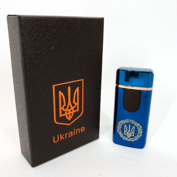 Электрическая и газовая зажигалка Украина с USB-зарядкой HL-435. IM-401 Цвет: синий | Зображення 1